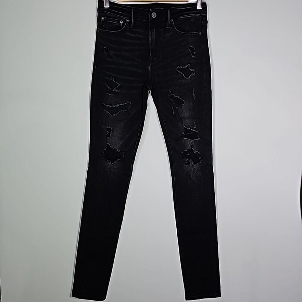 American Eagle next level flex black 30x30 stacked skinny jeans